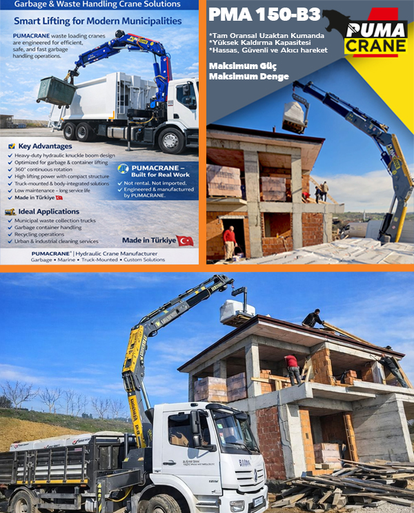 Puma Crane Katlanır Bomlu Vinç